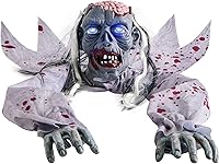 Vista 8 de JOYIN Decoración de Halloween Zombie Groundbreaker exterior, decoración de zombis de Halloween al aire libre con ojos iluminados y sonido