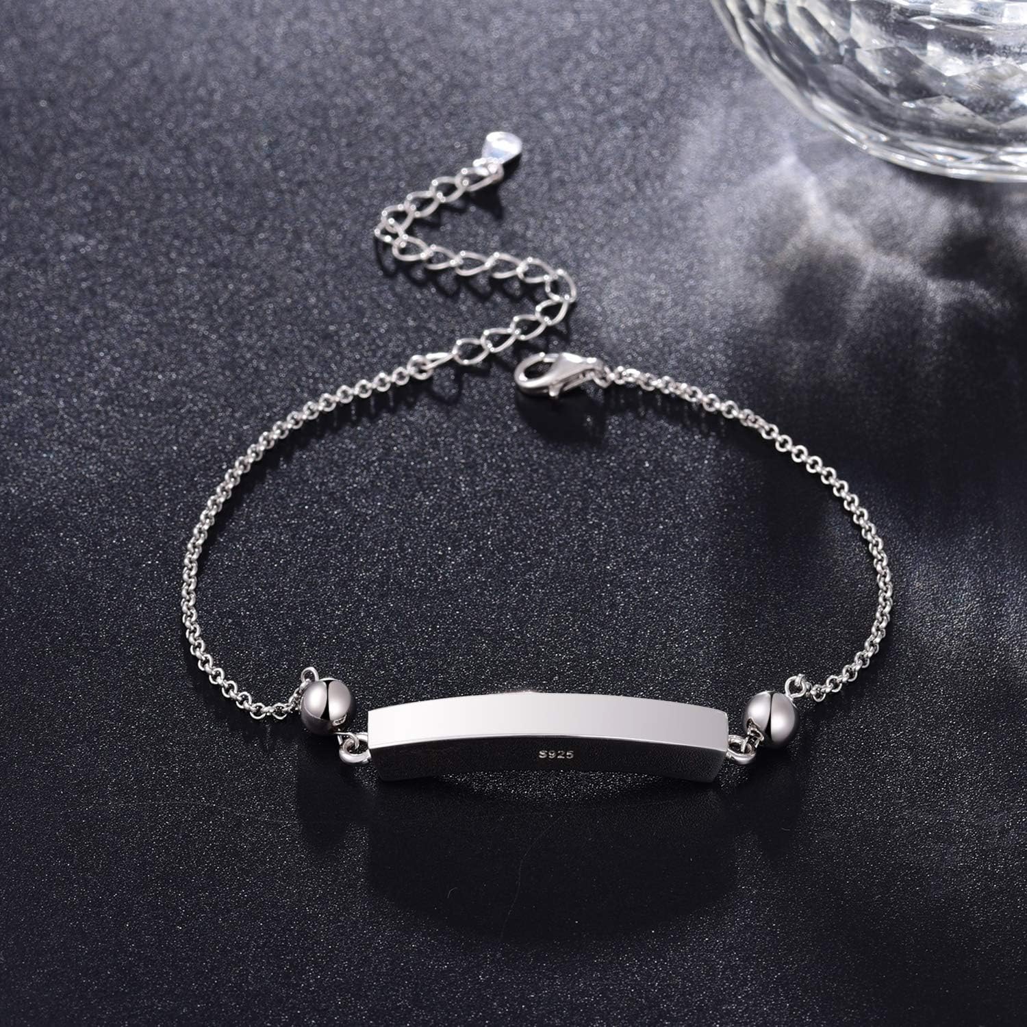 Jinlou 925 Sterling Silver Urn Bracelet for Ashes Memorial Loved Ones Cremation Bangle Ash Jewelry for Men for Women - Image 3