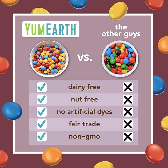 YumEarth Choco Yums, 5 paquetes de 0.7 oz, sin gluten, vegano miniatura 5