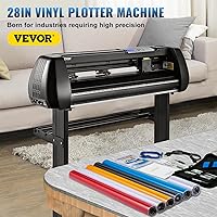 Vista 2 de VEVOR Cortadora de vinilo, plotter de corte de vinilo de 710 mm con soporte, velocidad y fuerza ajustables para plotter de vinilo de fabricación