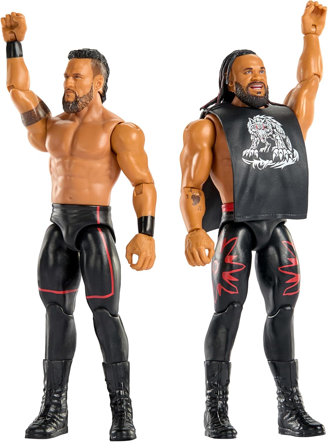 Mattel WWE Main Event Showdown Action Figures 2-Pack with Accessory, Series #24 Tama Tonga & Jacob Fatu Collectible Set, 6-inch