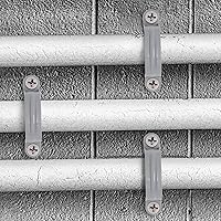 Vista 7 de Correa de tubo de PVC de 1-1/4 pulgadas, abrazaderas de tubo de conducto de 2 agujeros, soportes de tubo de plástico (20 piezas)