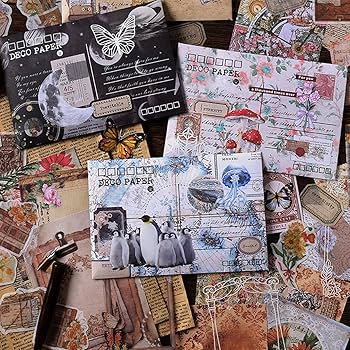 Amazon.co.jp: コラージュ 素材 シール 詰め合わせ フレーク