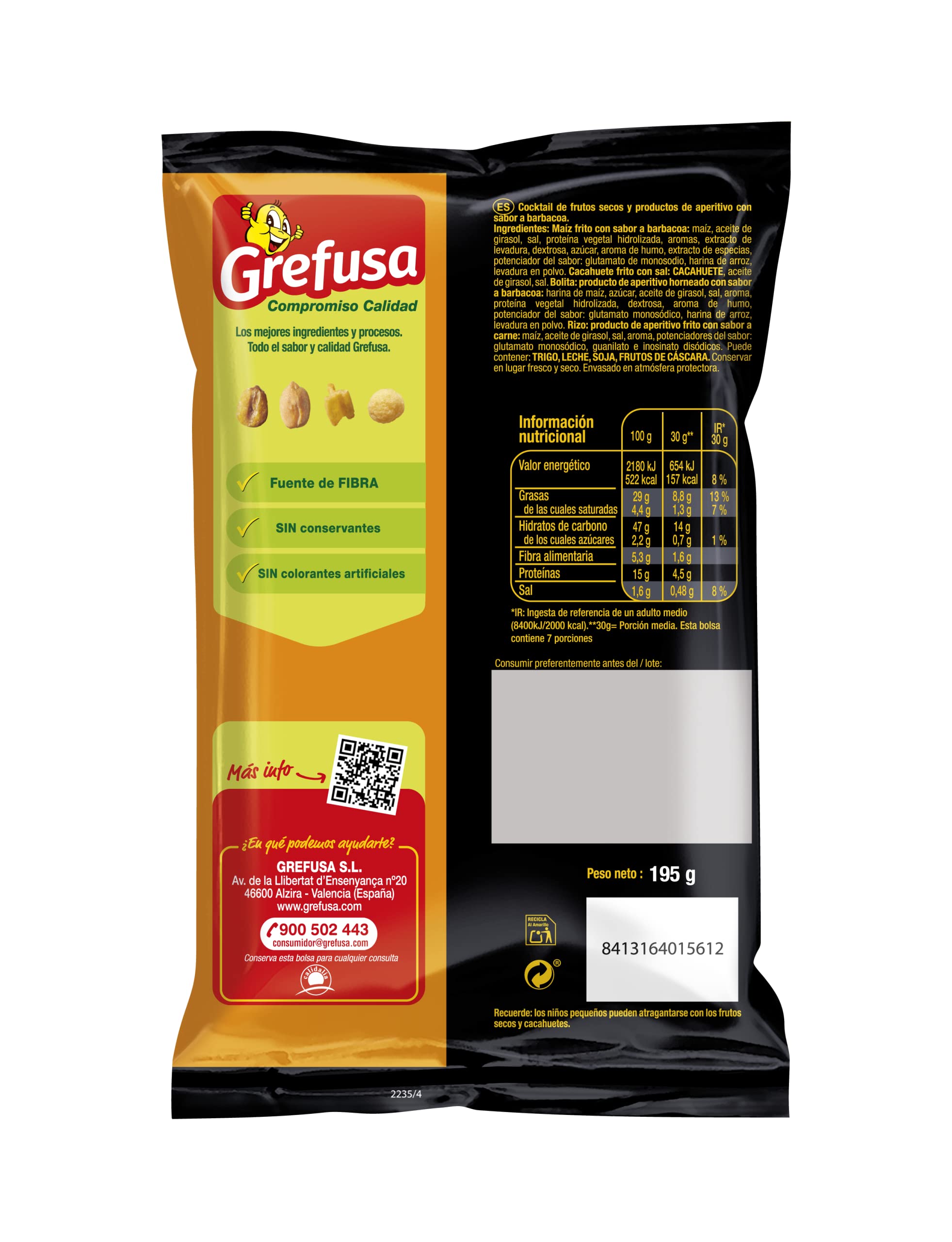 Grefusa MisterCorn Barbacoa Mix z kukurydzą, 195g