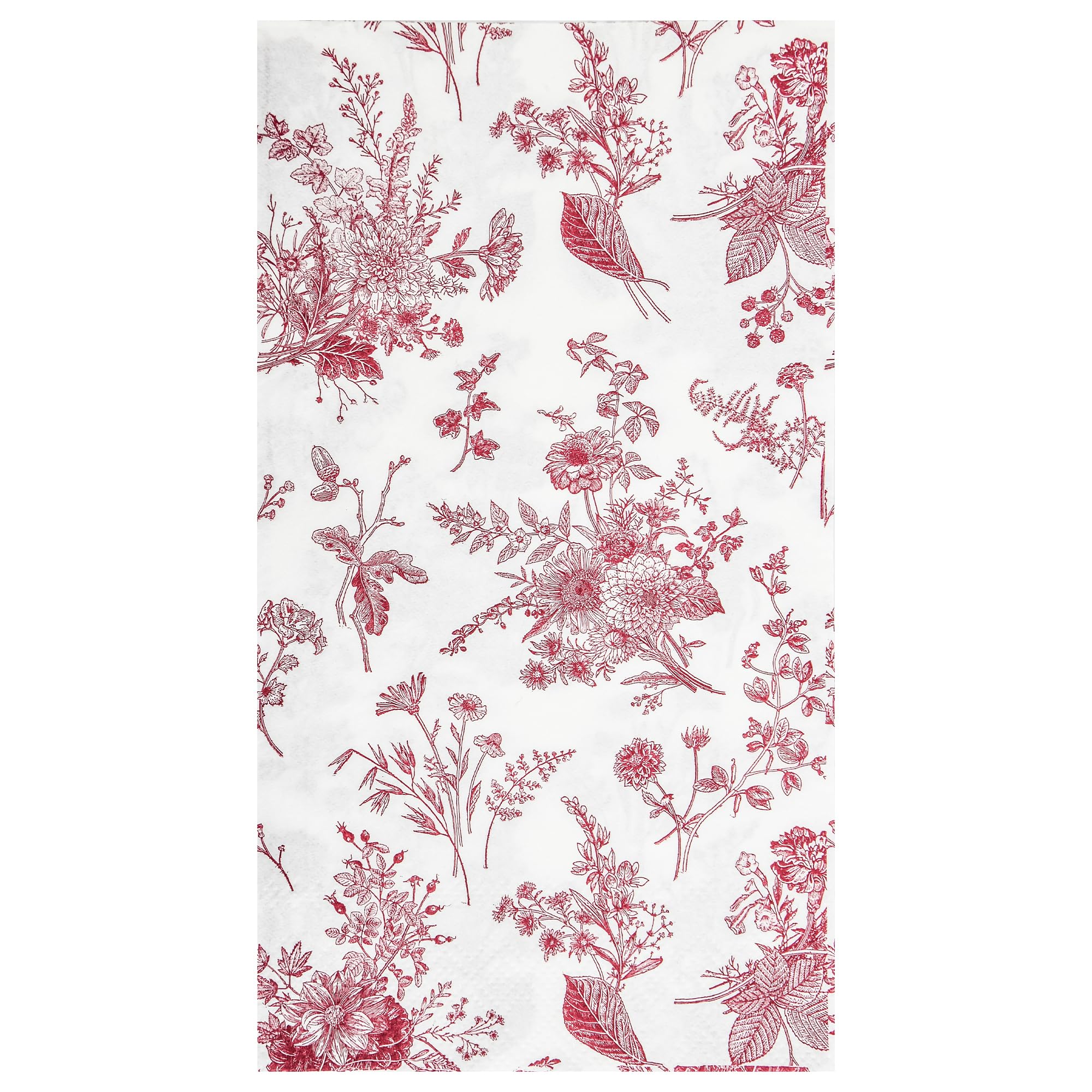 Servilletas de papel para invitados con diseño desechable bicolor rojo y blanco suave 8