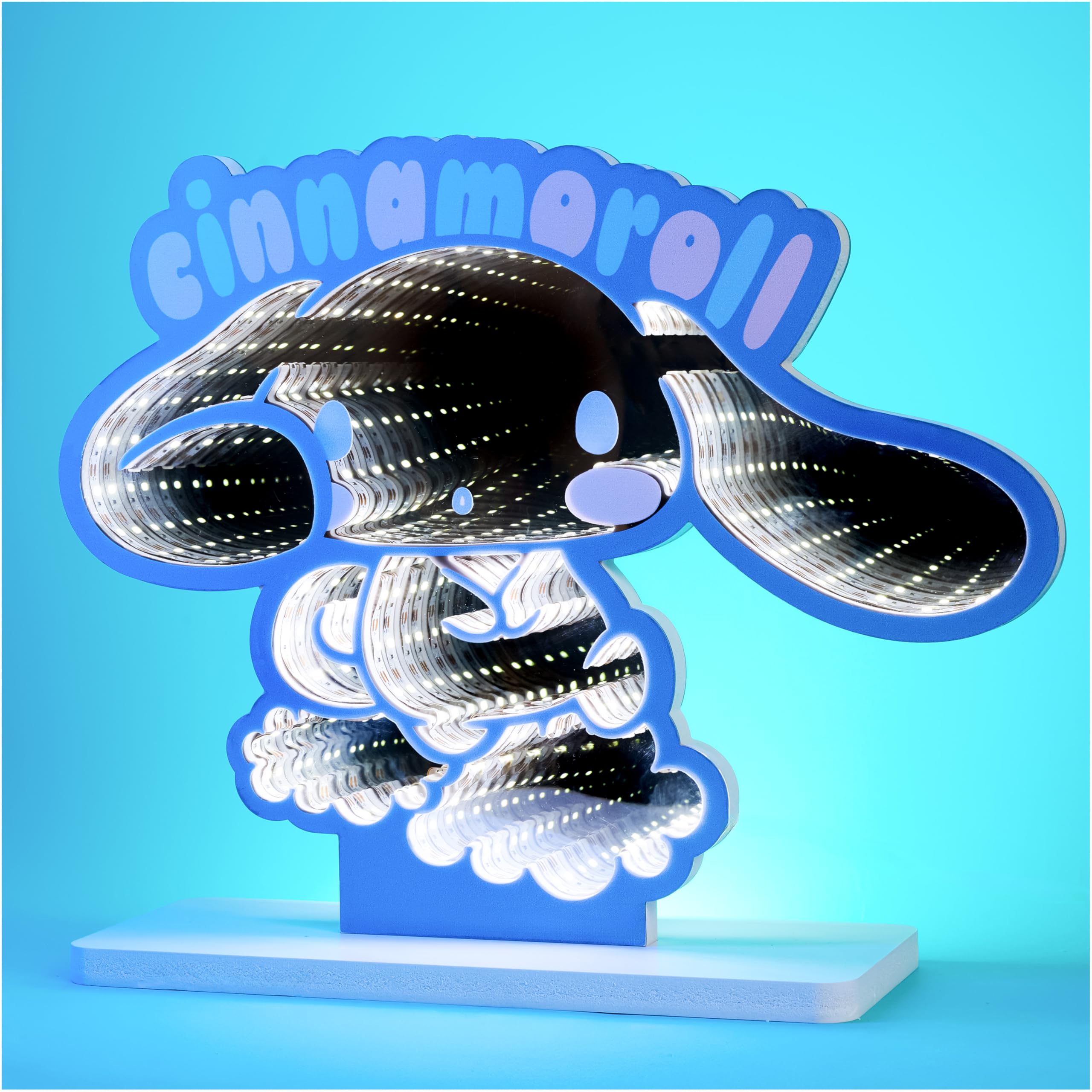 Get Trend Cinnamoroll Sanrio 3D LED Lights, Kawaii Infinity Mirror USB Plug in, Cool Room Decor & Home Decoration Night Light, Anime Gifts for Her (Multi Cinnamoroll)