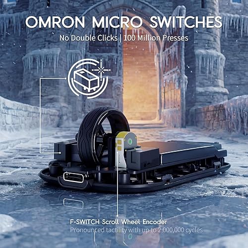 Miniatura 7 de ATTACK SHARK MAMBASNAKE M2 - Mouse inalámbrico para juegos, mouse ultraligero de fibra de carbono de 1.45 oz, 40.000 DPI, sensor PAW3395PRO, ratones