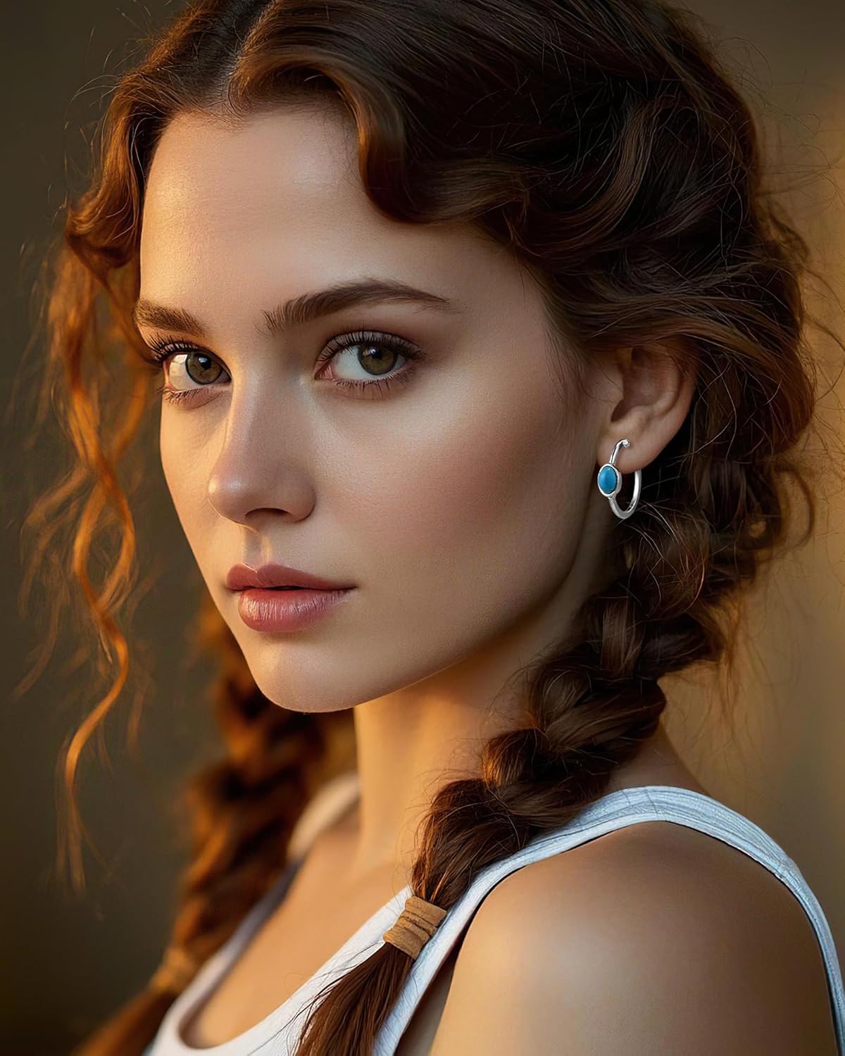 Turquoise Sterling Silver Earrings, Hypoallergenic Dangle Earrings for Women, Birthstone Gemstone Jewelry Gift - Image 3