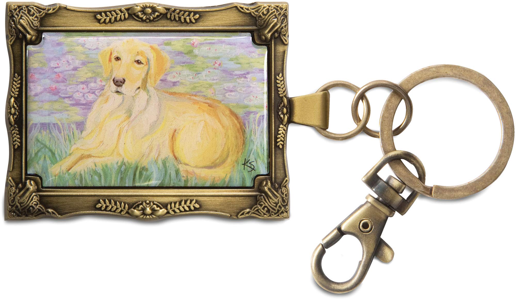 Porte-clés Golden Retriever d'artisanat Paw Palettes Pavilion Gift Company