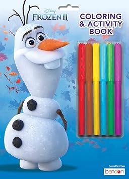 Disney Frozen 2 Olaf 32-Page Coloring and Activity Book with 6 Markers 45825 Bendon