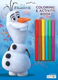 Bendon Disney Frozen 2 Olaf 32-Page Coloring and Activity Book with 6 Markers 45825