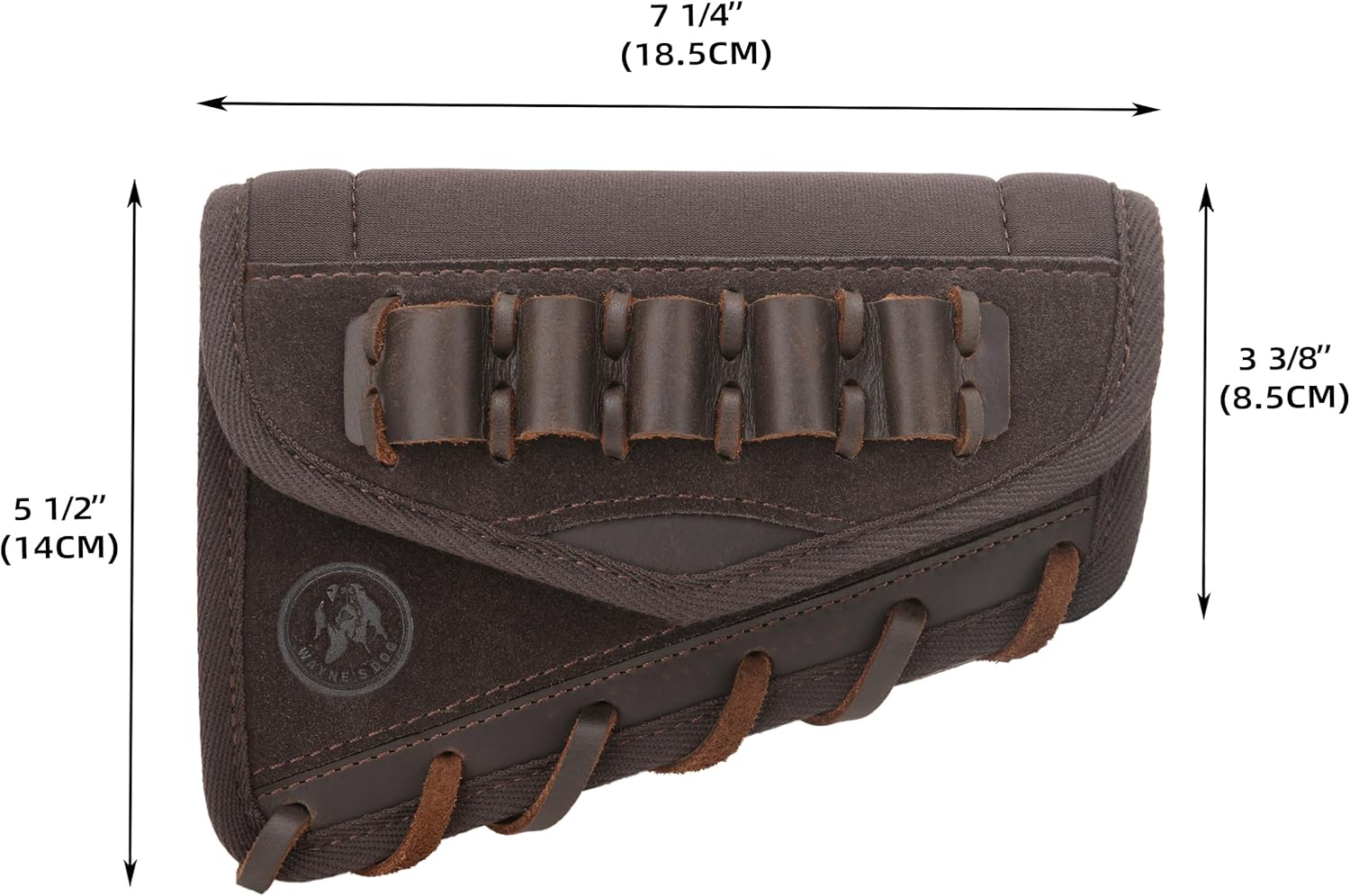 WAYNE'S DOG Leather Rifle Cases for Scoped Rifles, Gun Cheek Riser Ammo Holder for .30-06, 308, 45-70