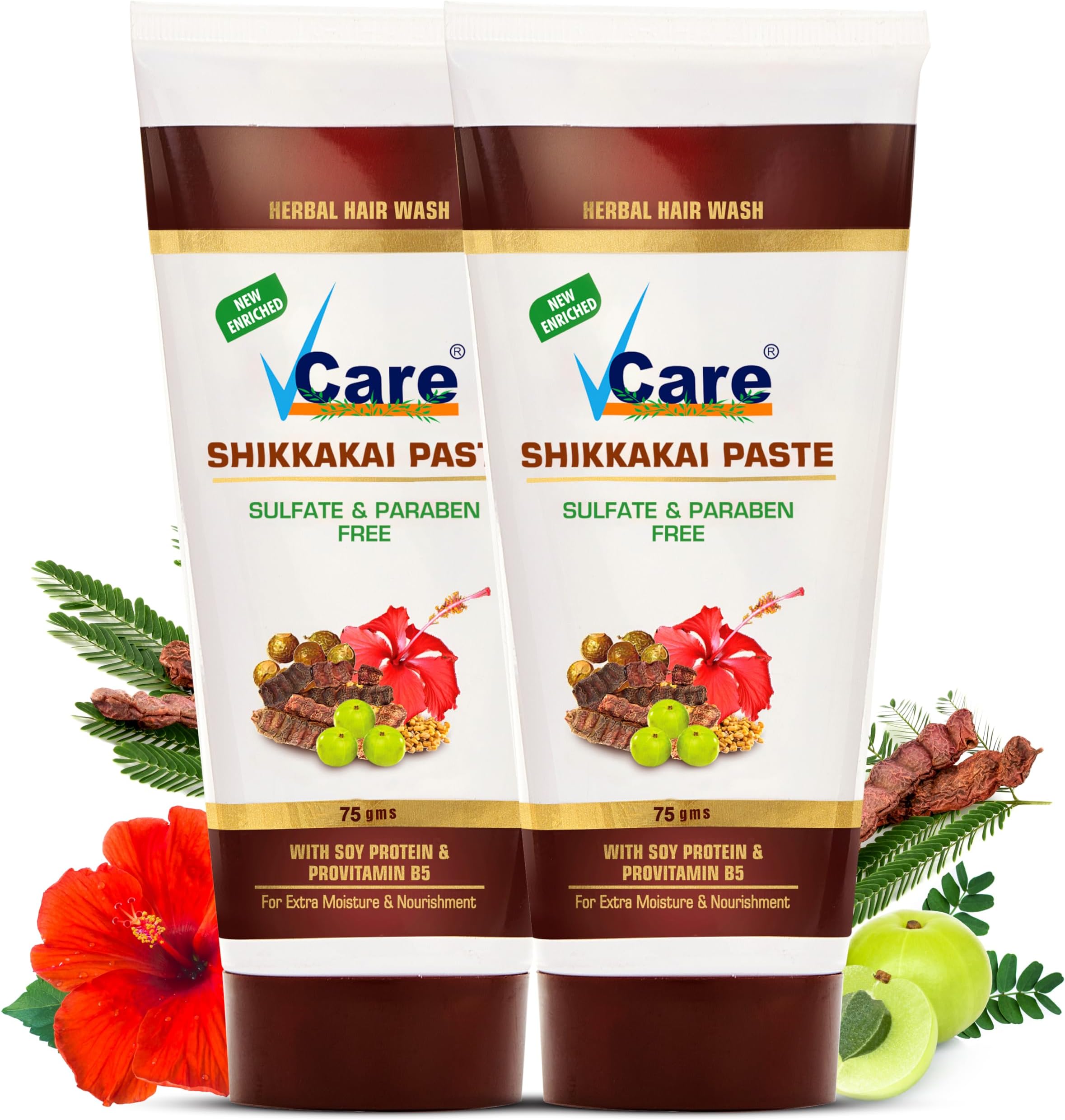 VCAREShikakai Paste Combo Pack (Shikakai Paste-75g Pack of 2)