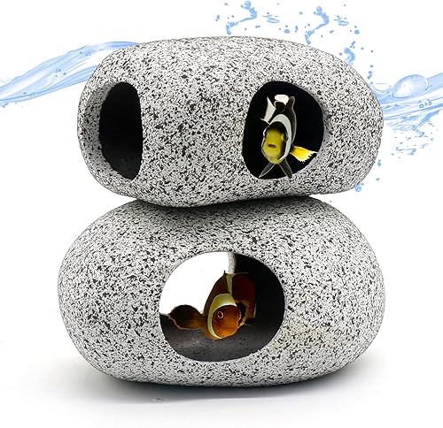 Cueva de reptiles de acuario, cerámico, cueva, cueva, pecera, rocas, decoración de acuario, betta escondite, reproducción de camarones Betta (S+L) disponible en Yaxa Peru