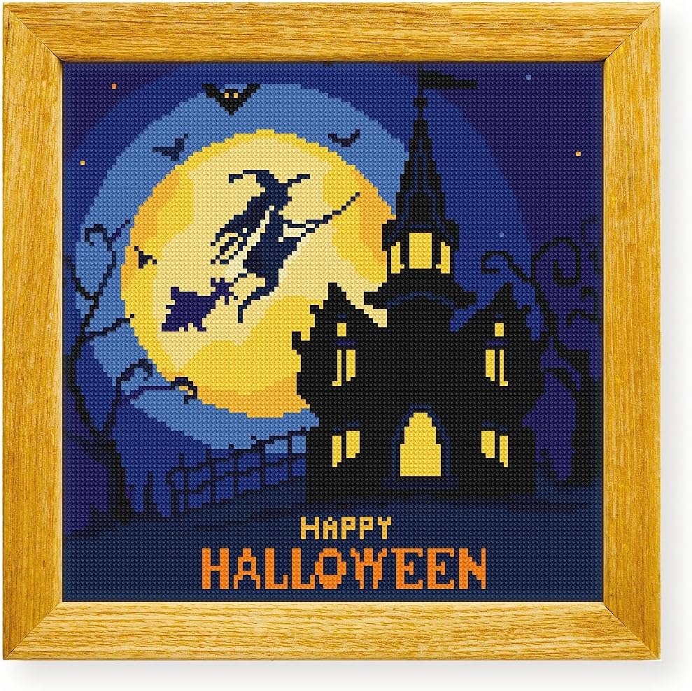 Awesome Pattern Studio Halloween DS1101, Diamond Painting Kit, Diamond Art Kits for Adults, Full Drill 5D Diamond Dots Kits. All Items Included.