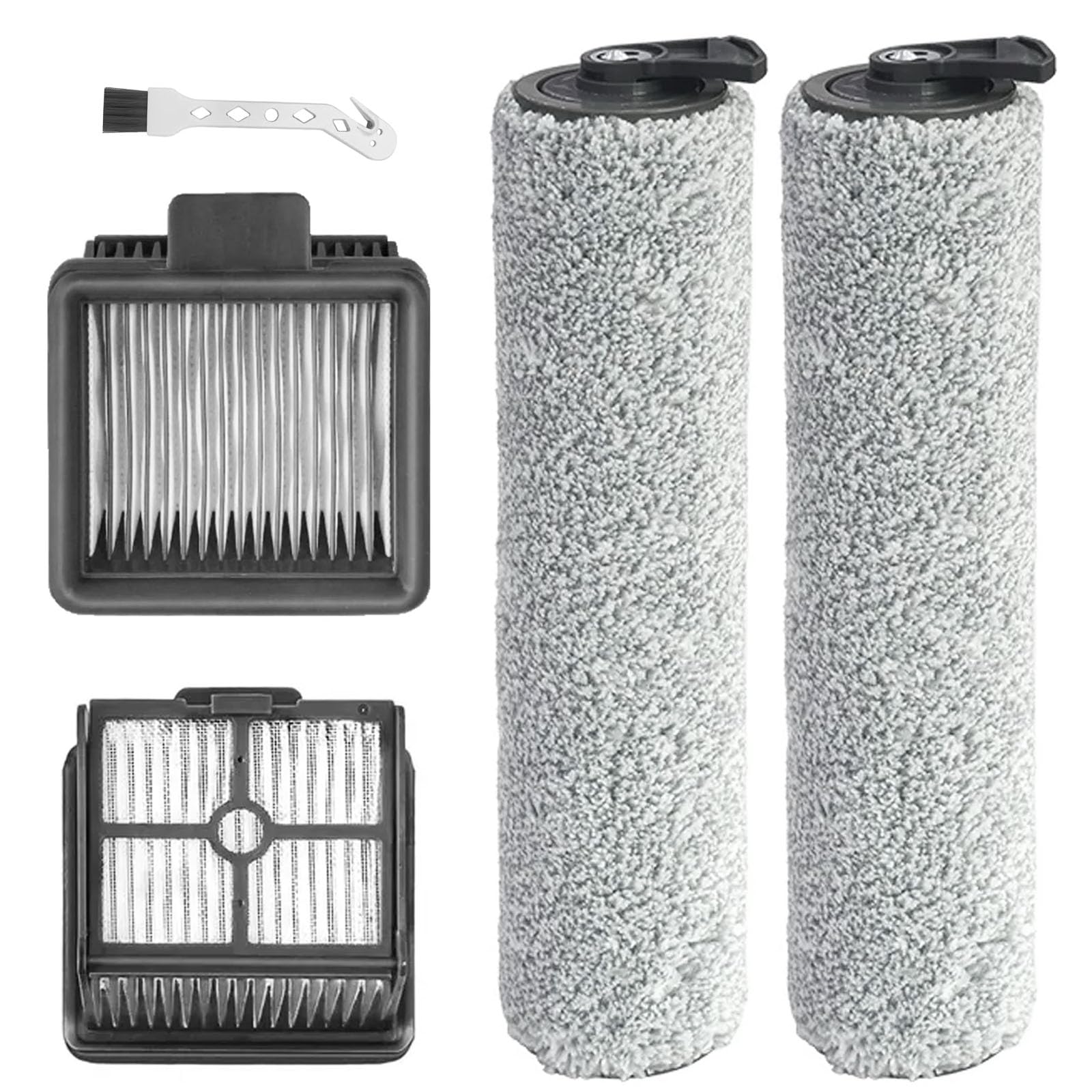 Rolka szczotki + filtr akcesoria do Dreame H11 / H11 MAX / H11 Core odkurzacz na mokro i sucho, zestaw części zamiennych do odkurzacza 2 rolki szczotki + 2 filtry