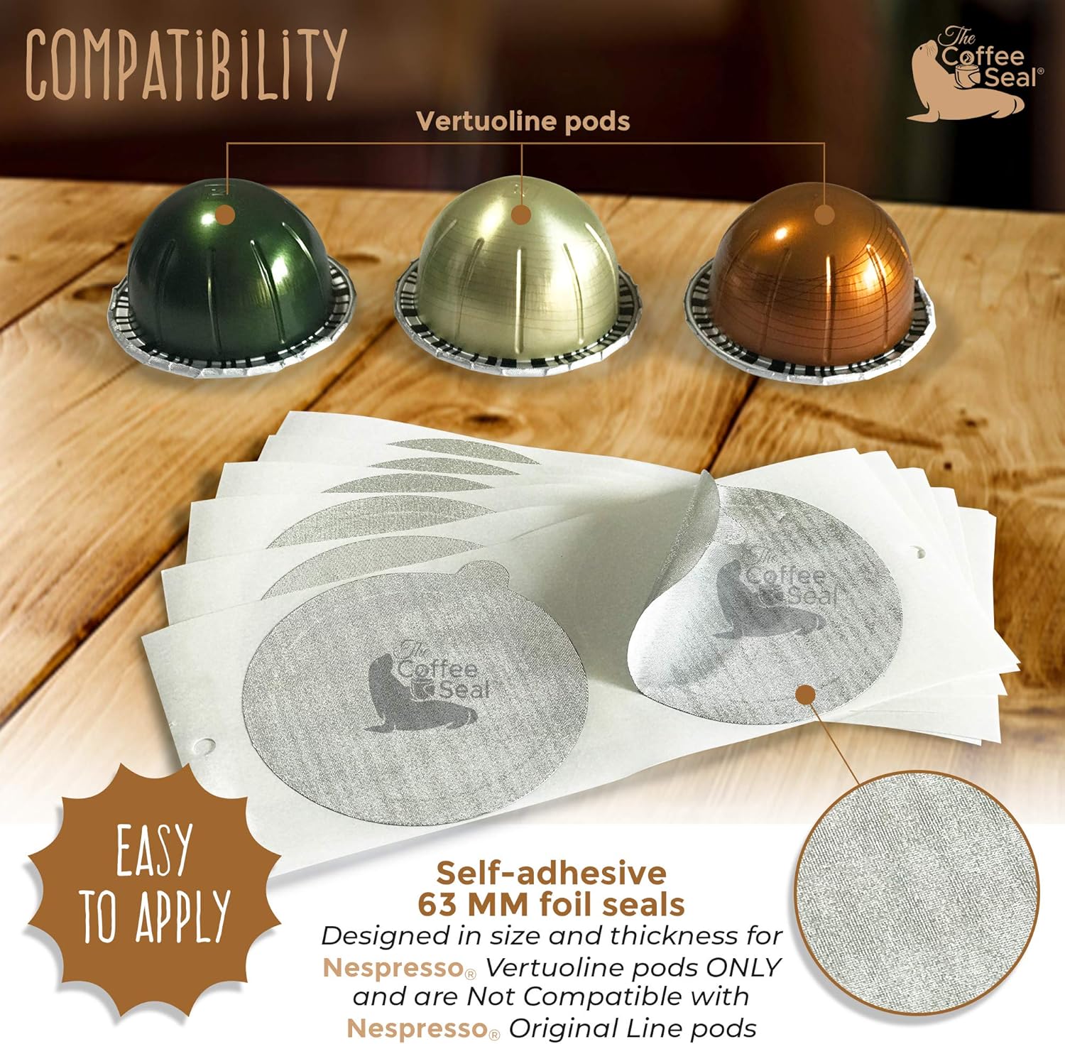 Buy The Coffee Seal Aluminum Foils Lids To Reuse Vertuoline Capsules Coffee Pods Compatible With Nespresso Vertuoline Machine 63mm 100 Package 100 Online In Italy B08khmh1zc