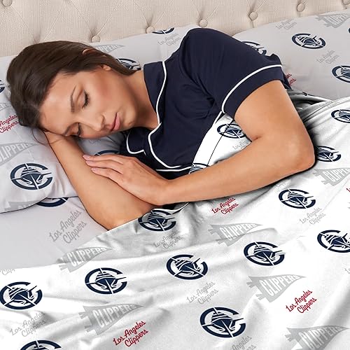 Miniatura 91 de Juego de sábanas con licencia oficial de Los Angeles Lakers de la NBA tamaño individual, ropa de cama suave con logotipo del equipo para Los Angeles