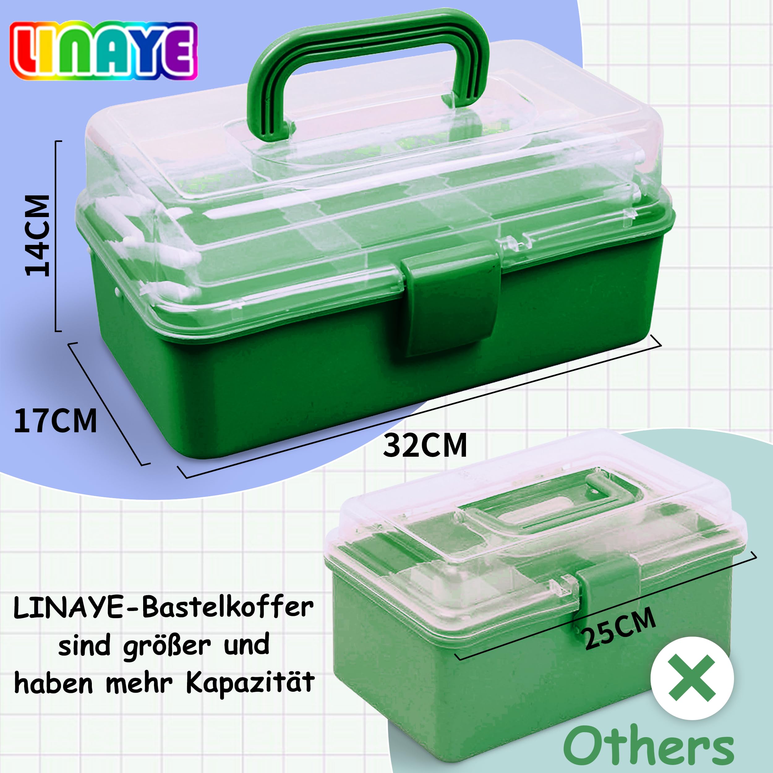 LINAYE DIY Bastelbedarf für Kinder 3500 Pcs Bastelset in Faltbare