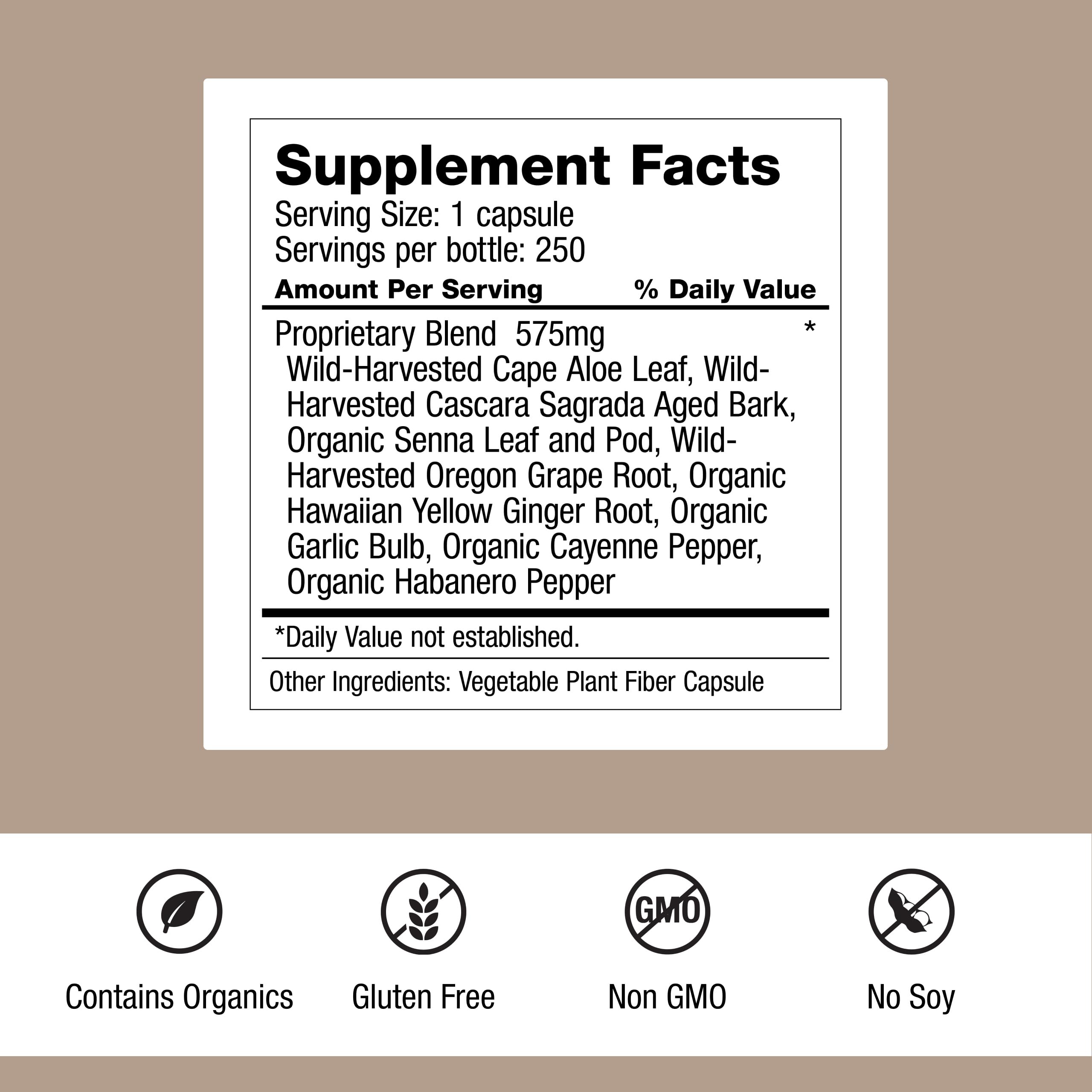 Dr. Schulze's Intestinal Formula #1 Herbal Colon Cleanse, 250 Count — Amazon image 2