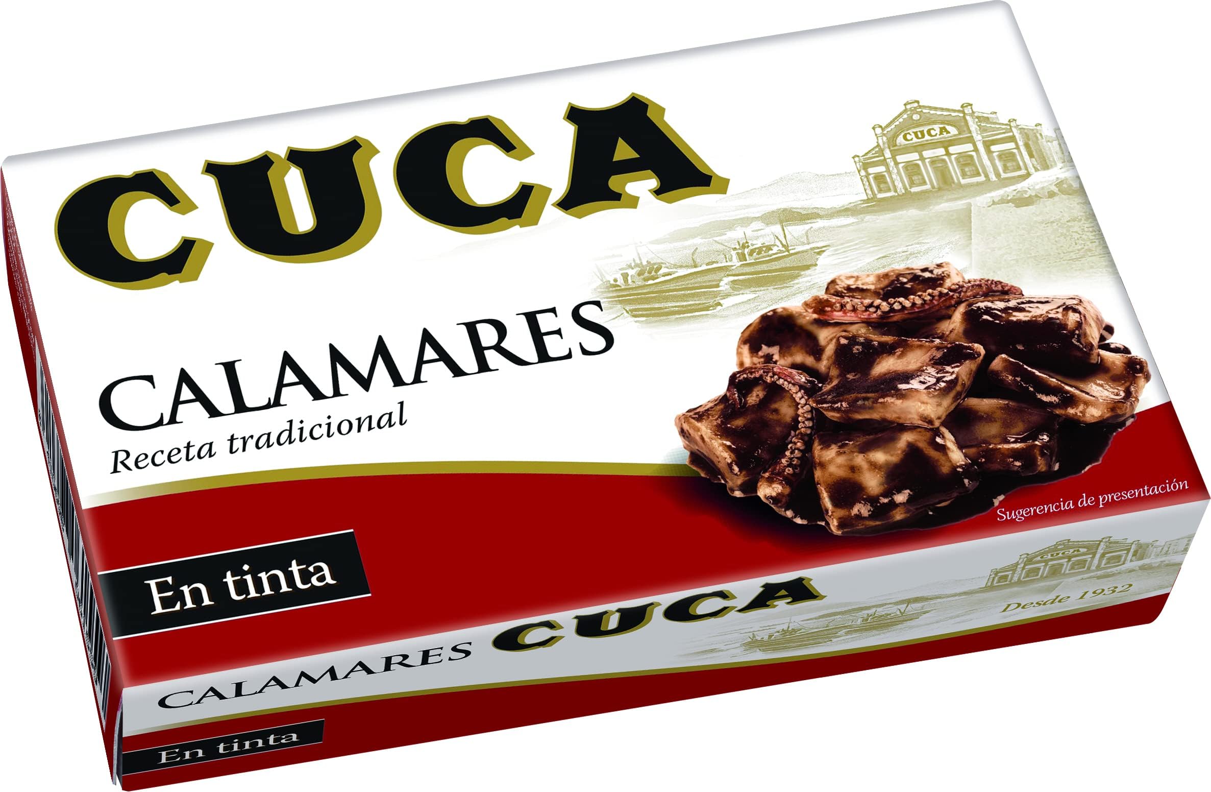 " Cuca" Squid Pieces in (Calamares) in Ink Sauce 4 Oz (Canned)