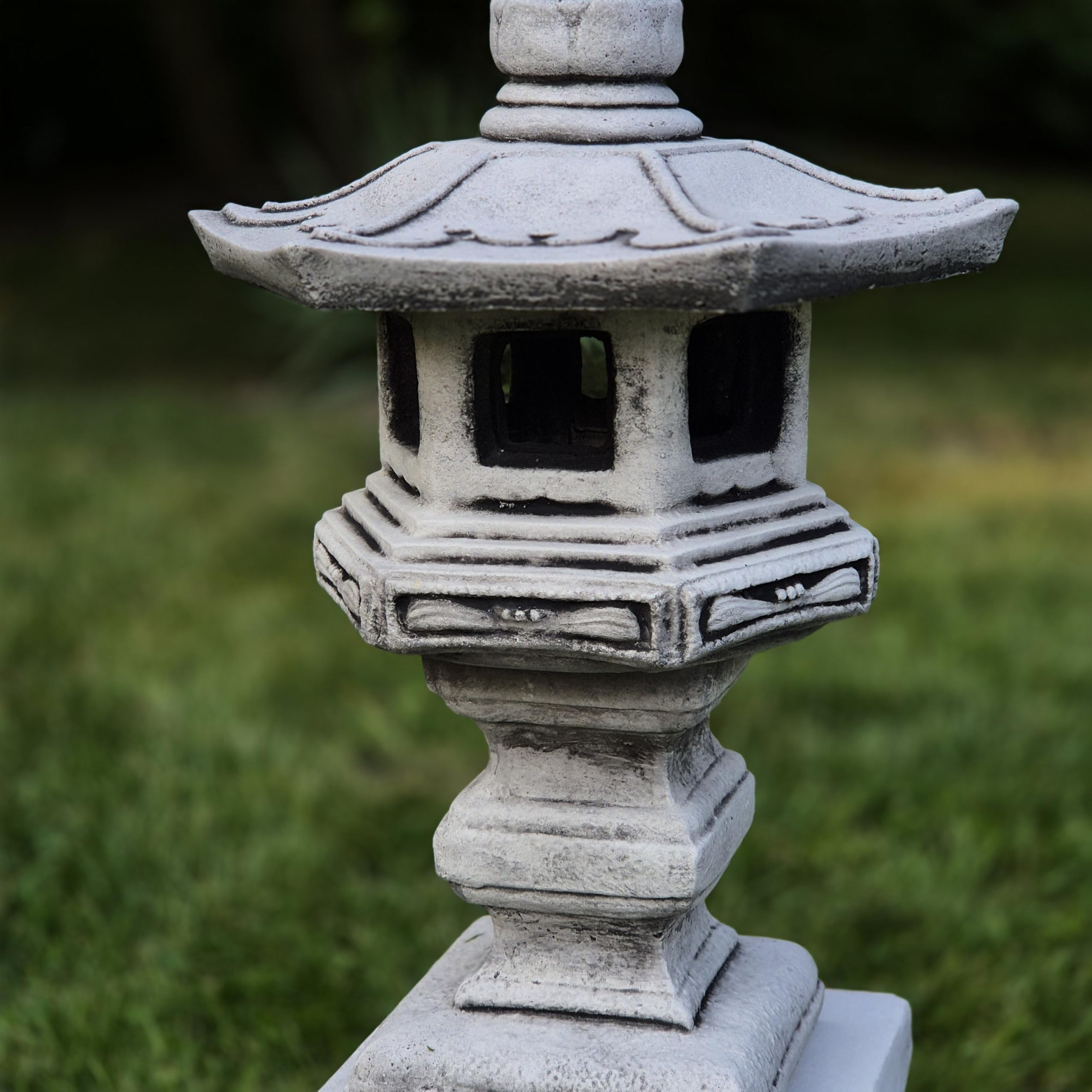FABRIQ Yukimi-Doro - Lanterna giapponese, 42 cm, resistente alle intemperie e al gelo fino a -30°C, pietra per esterni, illuminazione decorativa