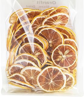 Oranfit Dried Lemon Slices 3oz (50-65 Pieces) - Pure No Sugar Added, Ideal for Tea, Cocktails & Snacks