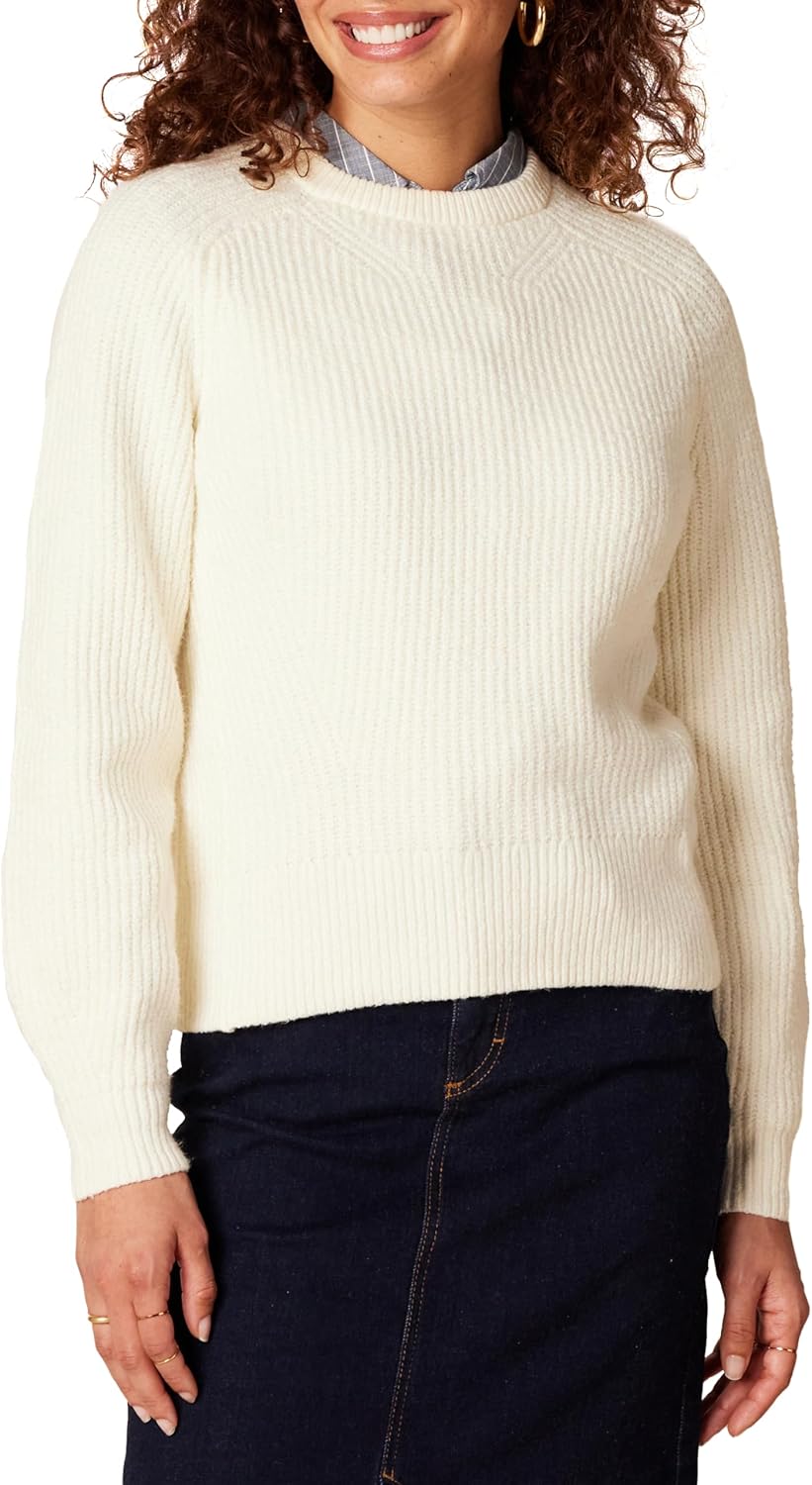 Su ter acanalado con cuello redondo para mujer amazon essentials