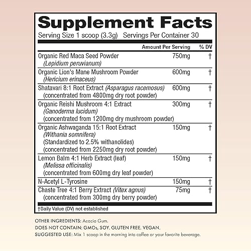 Miniatura 4 de Winged Happy Start  Polvo de impulso del estado de ánimo para mujeres, sin sabor (30 porciones), sin OMG