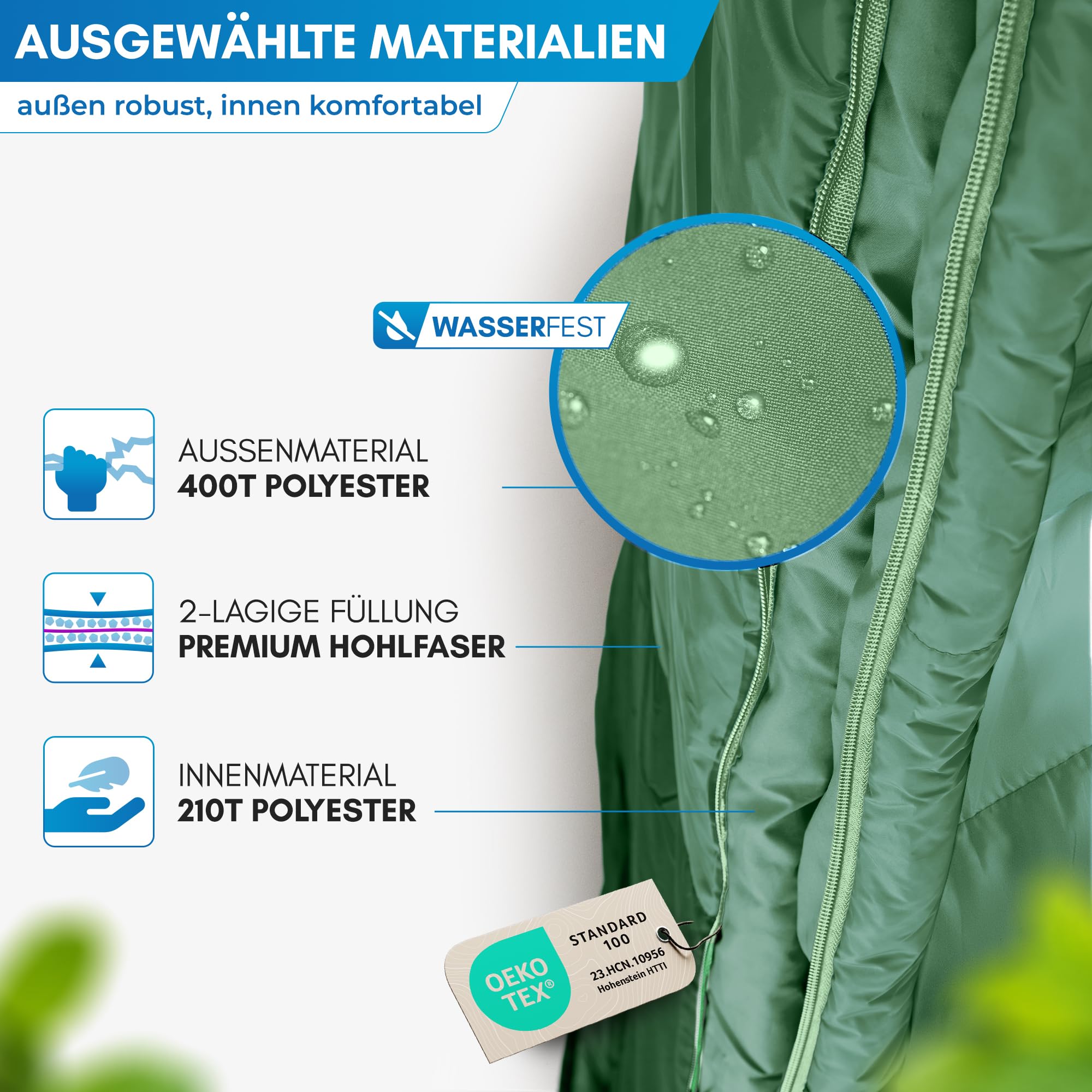 NORDMUT® Doppelschlafsack XXL inkl. Premium YKK Zwei-Wege-Reißverschluss – Kuschliger Schlafsack 2 Personen extra breit & groß – Doppelschlafsack 2 Personen mit optimaler Isolierung