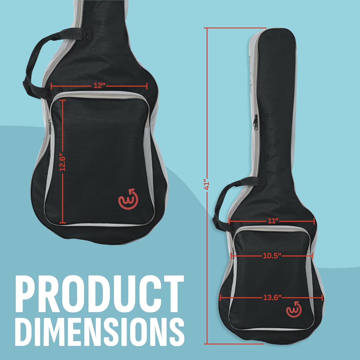 Wayfinder Lightweight Electric Guitar Gig Bag with Large Accessory Pocket and Adjustable Backpack Straps; (WF-GB-ELEC)