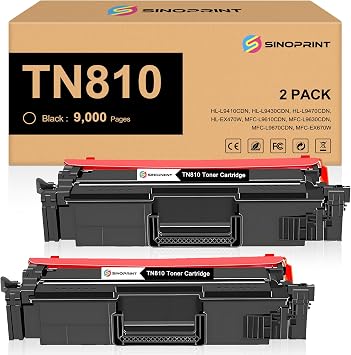 TN810 Black TN-810 Toner Cartridge Replacement with CHIP TN810XL for Brother HL-L9410CDN MFC-L9610CDN HL-L9430CDN HL-L9470CDN MFCL9610 HL EX470W MFCEX670W2-Black