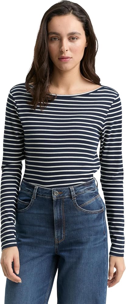 TOM TAILOR 1047730 Maglietta a Maniche Lunghe Donna