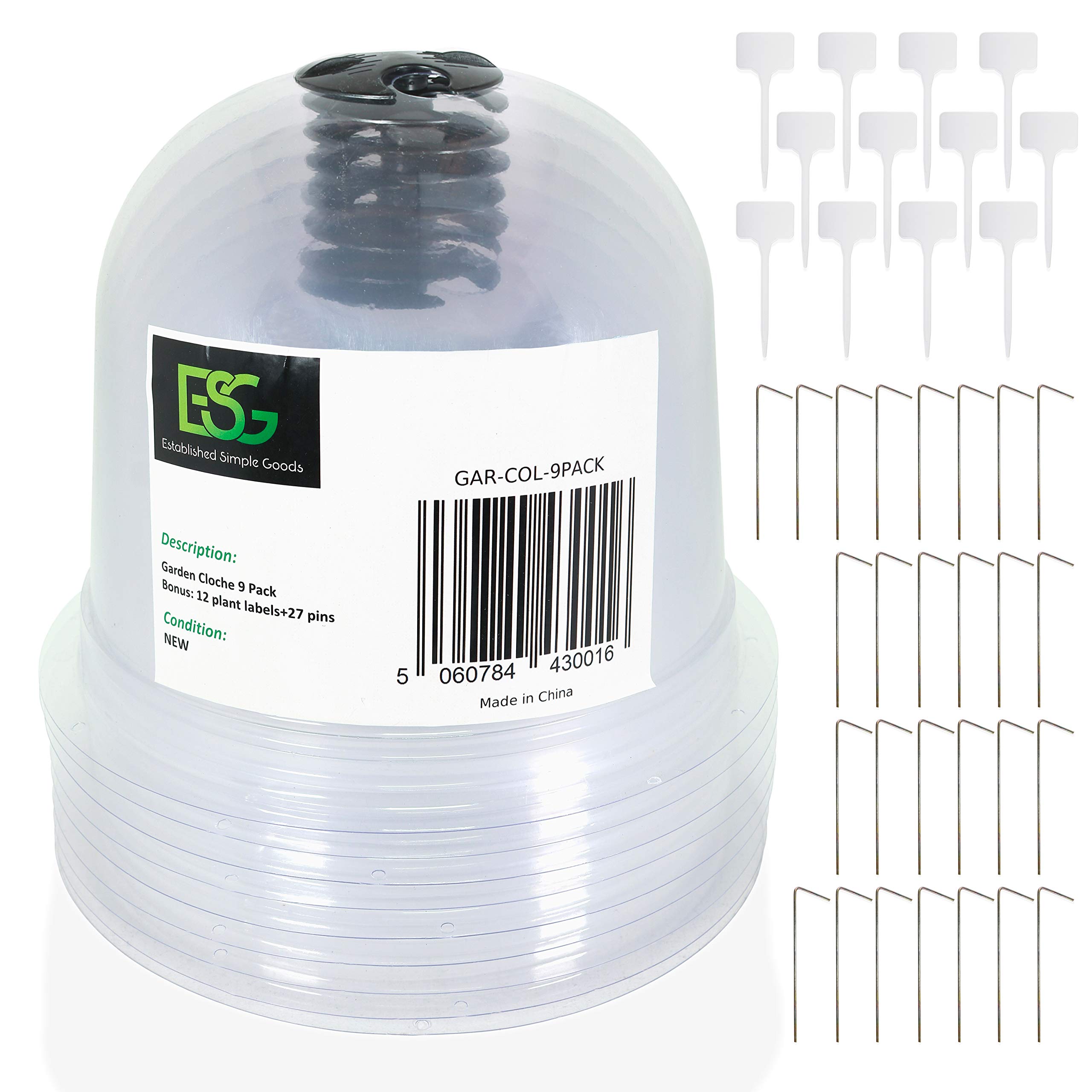 Buy ESG Reusable Garden Cloche Pack of 9 Heavy Duty Plastic Dome