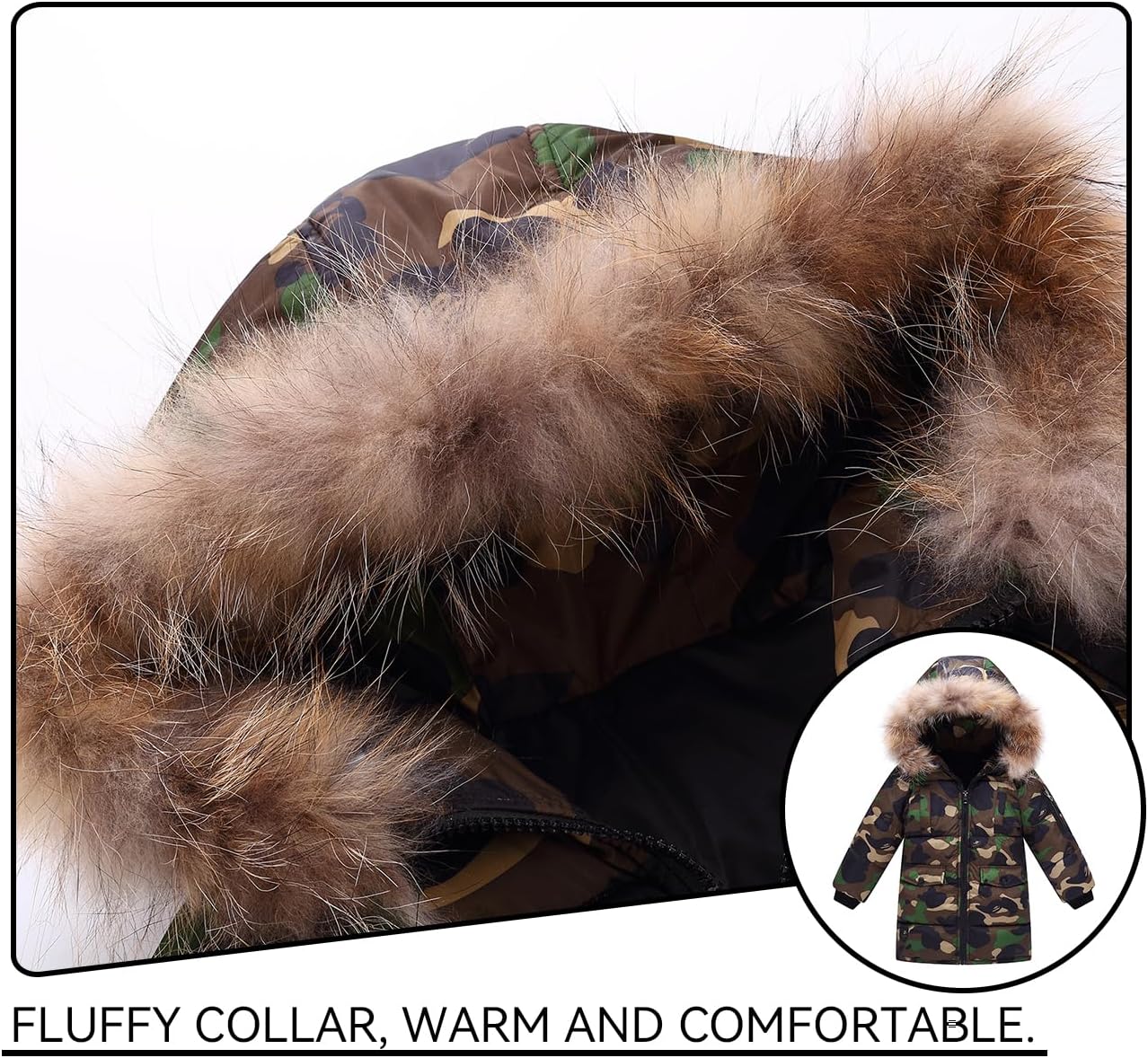 Boys Winter Coat Waterproof Fleece Jackets Thicken Padded Clothes Hooded Outwear - Image 5