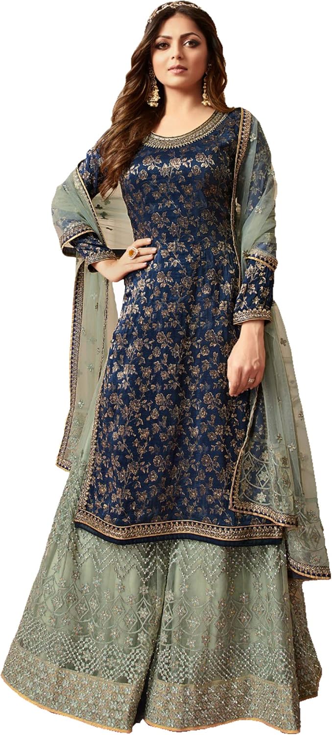 Pakistani Designer Outfits Stitched Salwar Kameez Sharara Plazzo Suit Party Wear for Woman Collection