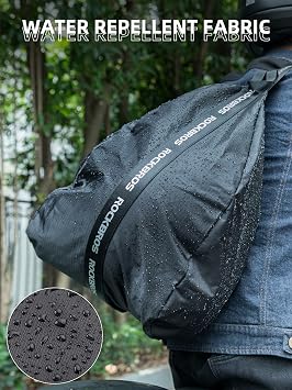ROCKBROS Motorcycle Helmet Backpack Helmet Bag Large Capacity Waterproof Lightweight Storage Bag with Reflective Stripe Model For Motorcycle Dirt Bike Motocross Bicycle Racing ATV, Black