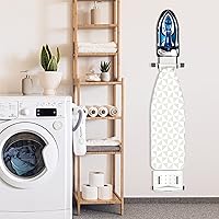 Vista 3 de Colgador de Tabla de Planchar para Montaje en Pared Soporte de Plancha Resistente al Calor con Estante para Tabla de Planchar para Máximo 5 Pulgadas