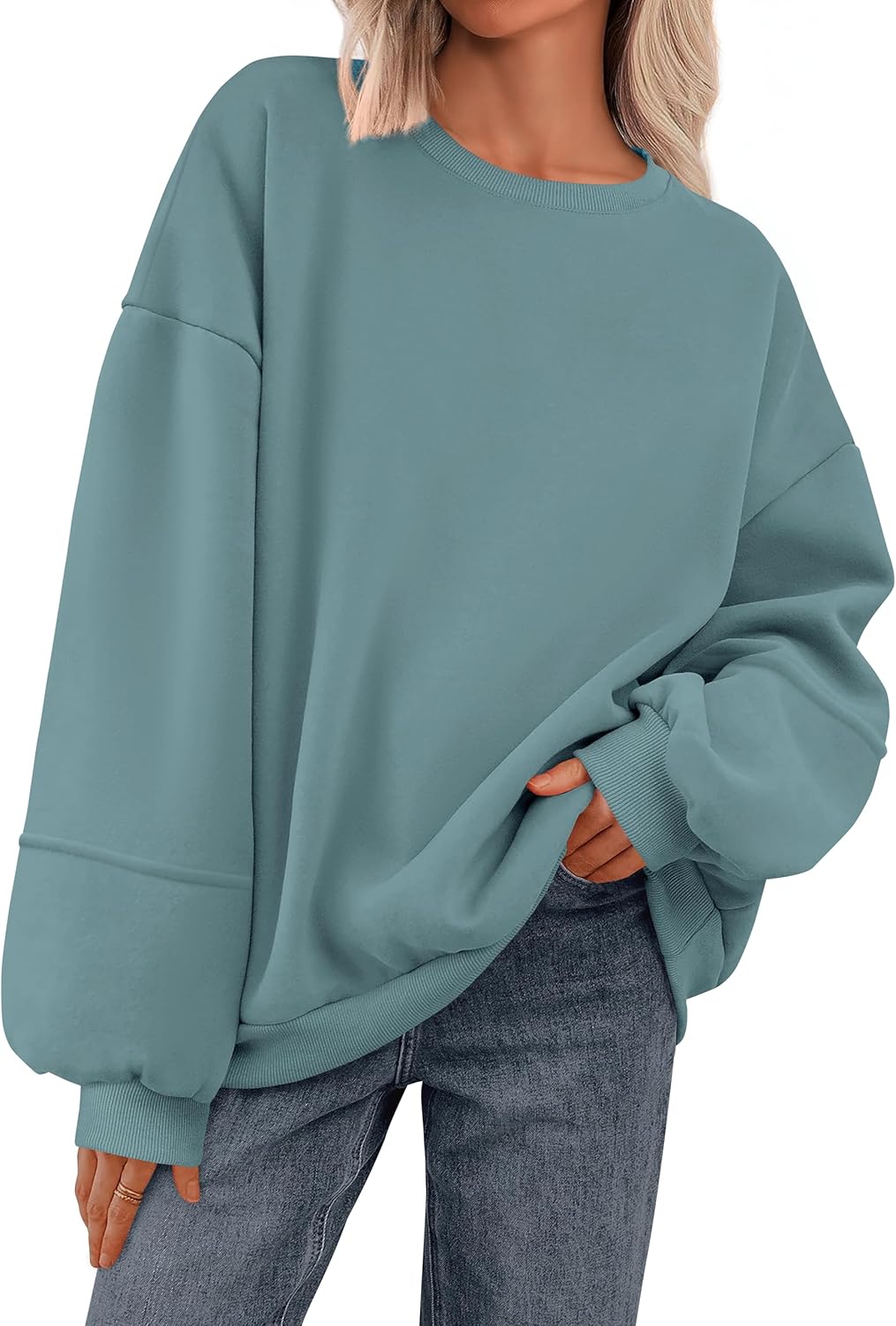 PRETTYGARDEN Oversized Sweatshirt for Women Fall Long Sleeve Crewneck Fleece Loose Fit Casual Pullover Tops Fashion Clothing