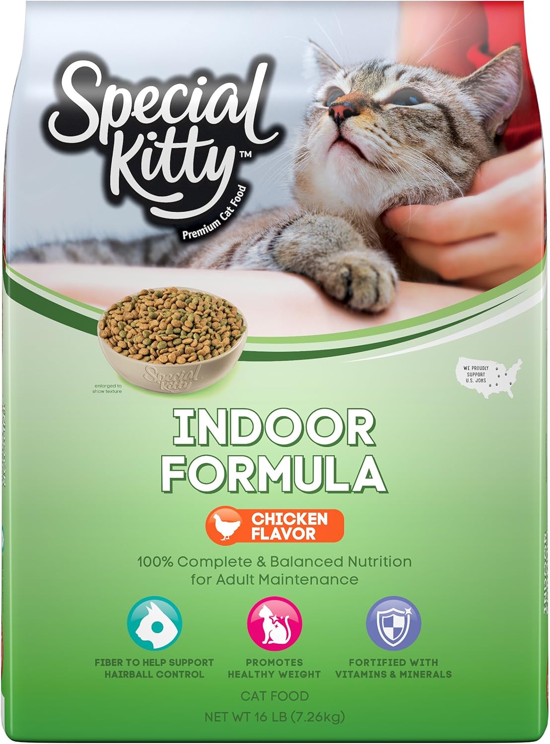 Special Kitty Indoor Formula Cat Food, Chicken Flavor, 16 lb Amazon