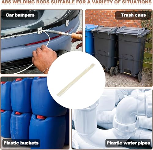 Miniatura 6 de MECCANIXITY 13.2 Inch Plastic Welding Rods, Single Strand Round Sticks ABS Welding Rods for Plastic Welder Kayak Car Bumper Repair Pack of 10 Dia.