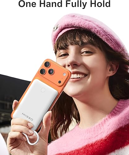 Miniatura 6 de 10000mAh compatible con iPhone 151617 y Android, cargador portátil delgado con cable integrado, cargador de batería externa de viaje para teléfono,