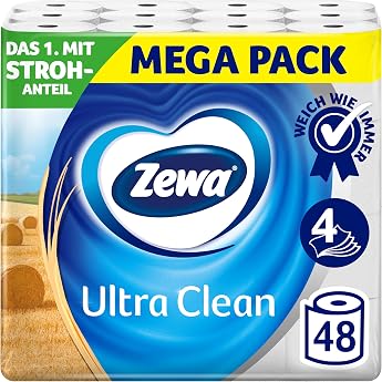 Zewa Ultra Clean Toilet Paper 48 Pieces 3 x 16 Rolls
