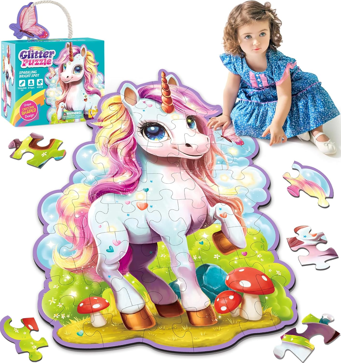 G.C Giant Unicorn Floor Puzzles Kids Girls Toys 45 Piece
