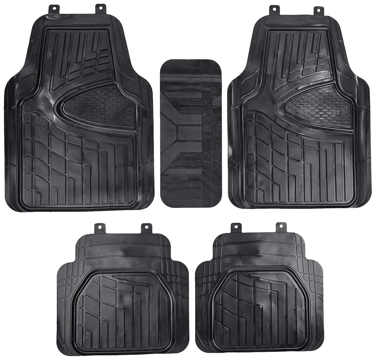 Amazon Brand Solimo Universal PVC Anti Slip Car Mat Glossy Black