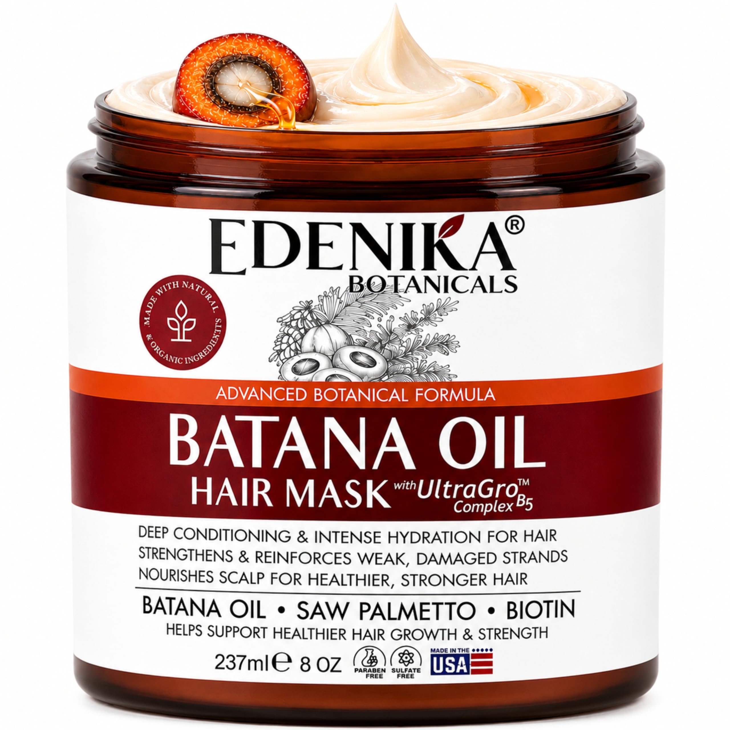 Batana Hair Mask with Batana Oil for Hair Growth & Deep Conditioning