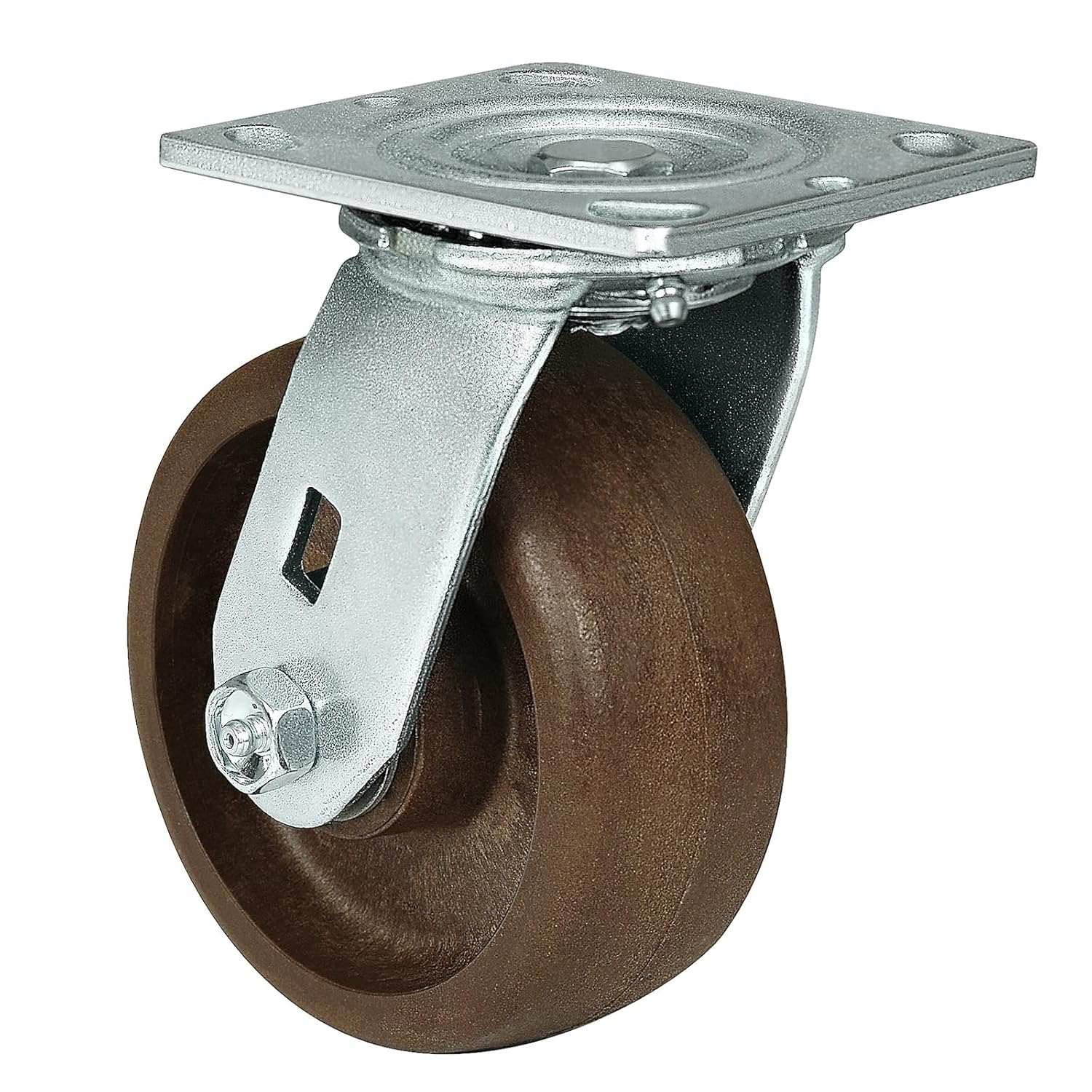 5 Inch Heavy Duty Casters- Hi Temperature Wheels, Industrial Casters with Strong Capacity 1000 LB, Temperature Range:-40F to 525F. Use for Equipment Such as Ovens,Kilns,and Dryers (1 Swivel)