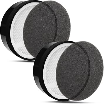 Lazyshine 2 Pack LV-H132 Replacement Filter Compatible with LEVOIT LV-H132-RF Air Purifier H132 True HEPA Filter Replacement 3-in-1 Filtration System Compatible with LEVOIT LV-H132