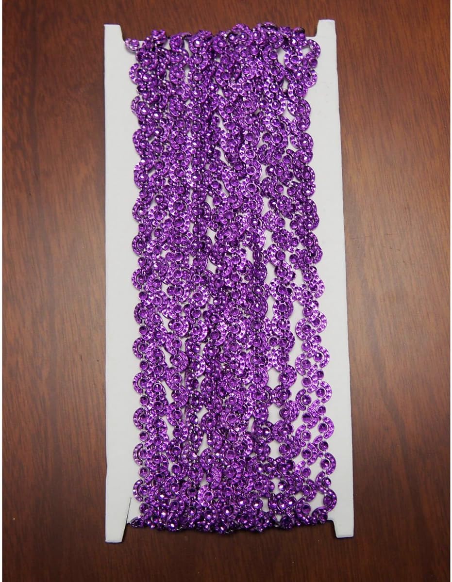 Purple Wave Rhinestone Trim Strand, 7mm, 10-Yard