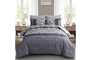 WONGS BEDDING Blue Comforter Set - Queen Size Bed in a Bag...